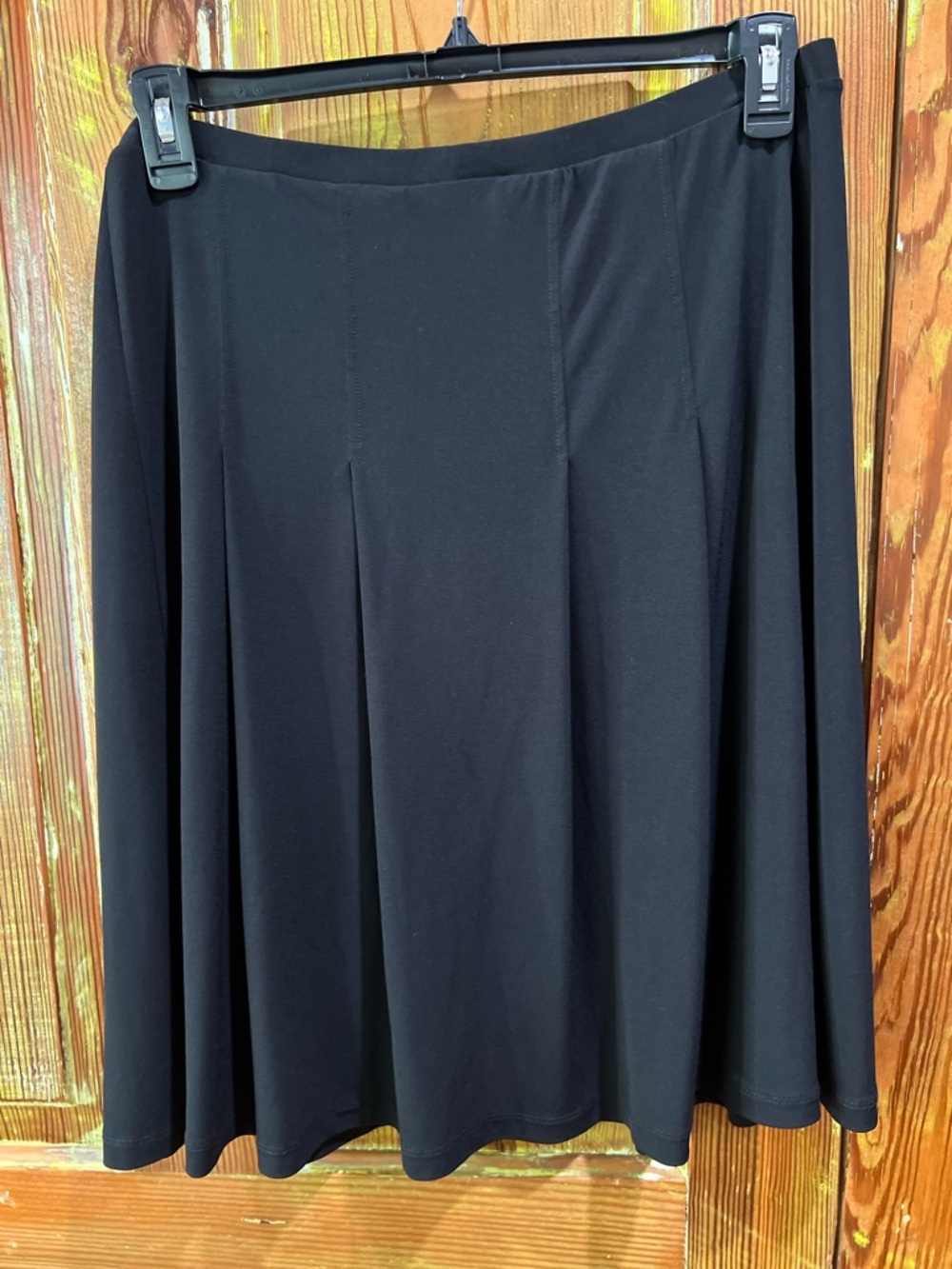 attention Black A-Line Skirt with Soft Drape